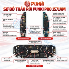 Punki Pro Gen 3 Hổ Vằn 1571AM -  Đo Nhịp Tim Thực - Âm Không Gian Thực - Cảm Biến Vuốt Tăng Giảm Âm Trên Tai