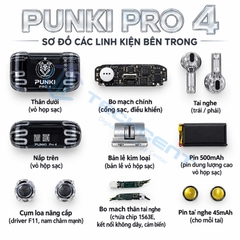 Punki Pro Gen 3 Hổ Vằn 1563E Bản Trong Suốt 2 From Màu Hoàn Toàn Mới - Hồng Ngoại - Chống Ồn Chủ Động - Xuyên Âm HD