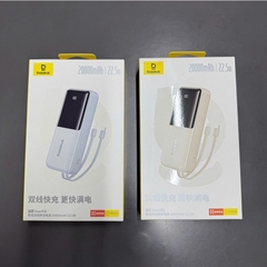 Pin Sạc Dự Phòng Baseus Lipow Dual Cable 20000mAh 22.5W Sạc Nhanh, Tích Hợp Cáp Type-C & Lightning