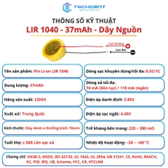 Pin Li-ion LIR 3.85V Có Dây (1040 1045 1054 1154)