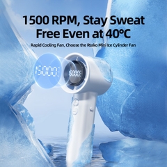 Quạt Cầm Tay RTAKO X5 4800mAh – Quạt Mini Turbo 15000RPM, Sạc Nhanh 20W, Gió Siêu Mạnh