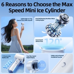 Quạt Cầm Tay RTAKO X5 4800mAh – Quạt Mini Turbo 15000RPM, Sạc Nhanh 20W, Gió Siêu Mạnh