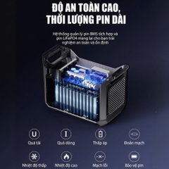 Trạm điện di động DaranEner NEO2000 - 2073,6Wh, Công suất 2000W, Sạc đầy 1,8 giờ