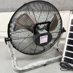 Quạt Tích Điện Năng Lượng Mặt Trời Leamorn – Pin Lớn, Gió Mạnh, Kèm Panel NLMT, Dùng Khi Mất Điện