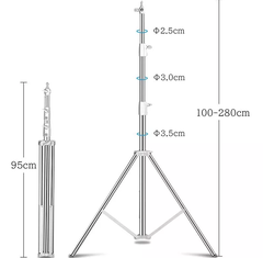 Chân đèn inox Nice LS280S II Chân hơi