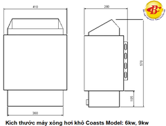 Máy xông hơi khô Coasts 6kw