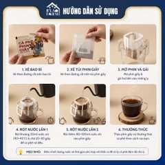 Cà phê phin giấy Robusta Honey B'Lao Farm - Đắng dịu, thơm nồng, ngọt hậu, dễ mang đi du lịch và pha tại văn phòng