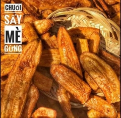 Chuối sấy mè gừng giòn