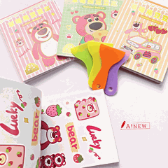 SỔ STICKER GẤU DÂU 24 TRANG / GẤU DÂU / TẶNG KÈM DỤNG CỤ DÁN STICKER / MÃ SỐ 346660