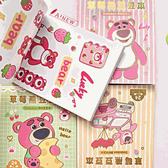 SỔ STICKER GẤU DÂU 24 TRANG / GẤU DÂU / TẶNG KÈM DỤNG CỤ DÁN STICKER / MÃ SỐ 346660