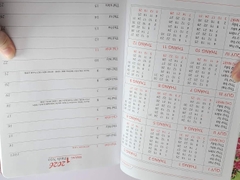 Sổ tay Agenda 2026 màu đỏ