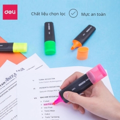 Bút Highlight Dạ Quang Deli 600 Ngòi Bút 5mm