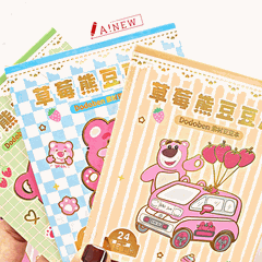 SỔ STICKER GẤU DÂU 24 TRANG / GẤU DÂU / TẶNG KÈM DỤNG CỤ DÁN STICKER / MÃ SỐ 346660