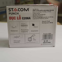 Máy đục 2 lỗ 40 tờ giấy Stacom C206A