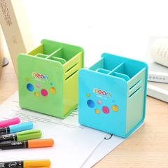 Hộp cắm bút nhựa 4 ngăn / Neon Deli H851