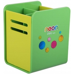 Hộp cắm bút nhựa 4 ngăn / Neon Deli H851