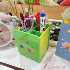 Hộp cắm bút nhựa 4 ngăn / Neon Deli H851