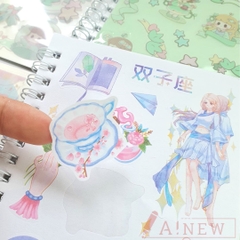 Sổ Sticker giấy, STicker trong suốt, Sổ ghi chép