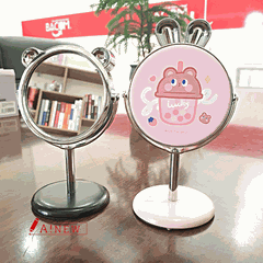 Gương trang điểm mini dễ thương Cosmetic Mirror / Gương mini để bàn / Gương 1 mặt hình gấu, thỏ / Gương GB/T23148-2008 / mã số 498404