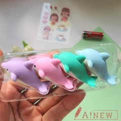 Gôm tẩy bút chì hình thú dễ thương/ Set gôm 4 con thú mini