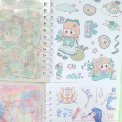 Sổ Sticker giấy, STicker trong suốt, Sổ ghi chép