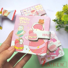 Sổ tay mini hoạ tiết dể thương A7 / sổ tay nút cài nam châm / sổ mini dể thương