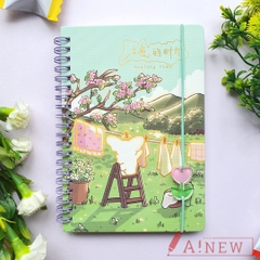 Sổ lò xo có dây cài / sổ lò xo dể thương
