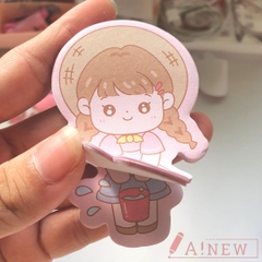 Bộ 10 miếng dán sticker, dao rọc giấy mini và giấy note hình em bé dễ thương