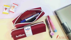 Bóp bút đỏ đựng viết Artline