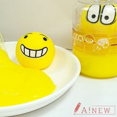 Slime bơ tặng kèm mochi mặt cười giải trí