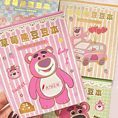 SỔ STICKER GẤU DÂU 24 TRANG / GẤU DÂU / TẶNG KÈM DỤNG CỤ DÁN STICKER / MÃ SỐ 346660