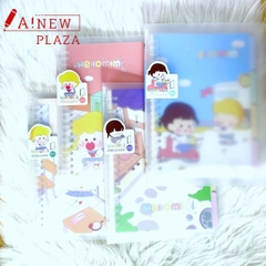 Sổ còng nhựa  - Planner - A5 - Bìa nhựa trong - Mẫu mã hoạt họa cute