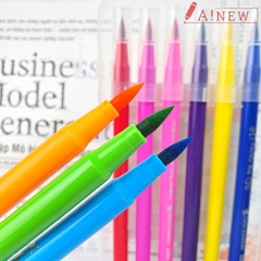 Bộ bút lông dạ 12 màu - Bút màu đầu Brush - Felt Pen Deli C1030 04 / Mã 309570