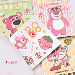 SỔ STICKER GẤU DÂU 24 TRANG / GẤU DÂU / TẶNG KÈM DỤNG CỤ DÁN STICKER / MÃ SỐ 346660