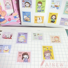 Sticker tem/ Tem dán có hình dễ thương / 72 hình tem dán