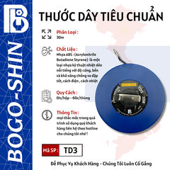 Thước Dây Tiêu Chuẩn 20m, 30m, 50m Bogo-Shin