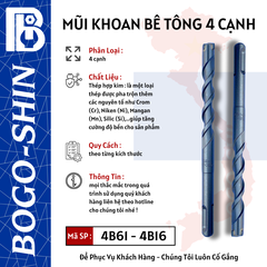 Mũi Khoan Bê Tông BOGO - SHIN 4C
