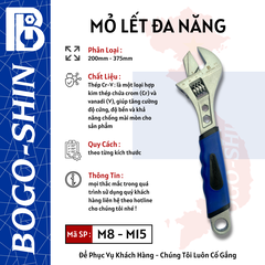 Mỏ Lết Đa Năng 200mm - 375mm Bogo-Shin