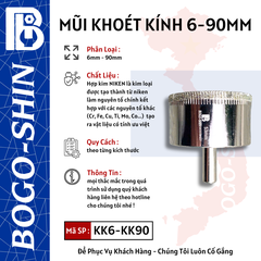 Mũi Khoét Kính 6 - 90mm Bogo-Shin