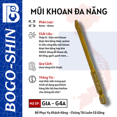 Mũi Khoan Đa Năng Lệch Tâm 2 Cạnh 6mm - 12mm Bogo-Shin