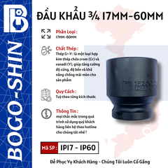Đầu Khẩu 3/4 BOGO-SHIN 17-60mm