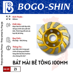 Bát Mài Bê Tông 100mm Bogo-Shin