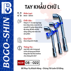 Tay Khẩu Chữ L 8-22mm Bogo-Shin