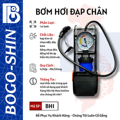 Bơm Hơi Đạp Chân Một Xi Lanh & Hai Xi Lanh Bogo-Shin