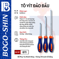 Tô Vít Đảo Đầu 6x100mm, 6x150mm, 6x200mm Bogo-Shin