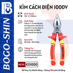 Kìm Điện Cách Điện VDE 8