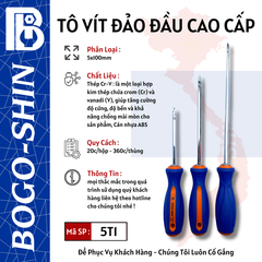 Tô Vít Đảo Đầu Cao Cấp 5x100mm, 5x150mm, 5x200mm Bogo-Shin