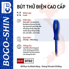 Bút Thử Điện Cao Cấp 2 Cạnh & 4 Cạnh Bogo-Shin