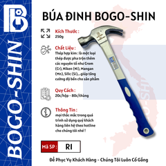 Búa Đinh 0.25kg, 0.5kg, 0.75kg Bogo-Shin