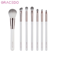 GRACEDO 7 Cọ Trang Điểm Chuyên Nghiệp Màu Trắng Hồng Vàng Bạch Kim